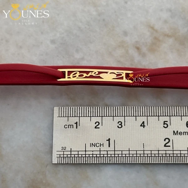 دستبند طلا زنانه چرم لاو L502